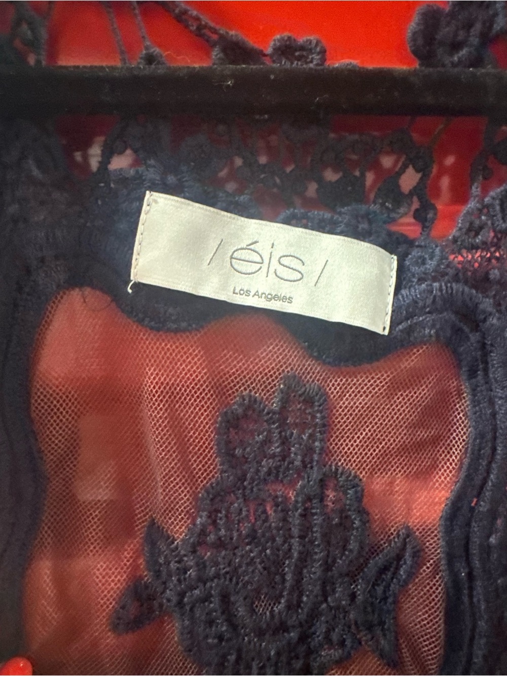 Black Sheer Lace Sleeveless Duster by Eis - Picture 3 of 4